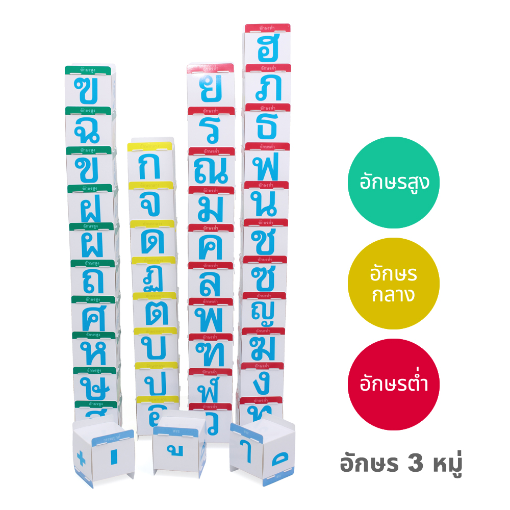 เกมฝึกทักษะ กล่องลูกเต๋า ก-ฮ ET-511 เรียงอักษร สูง กลาง ต่ำ