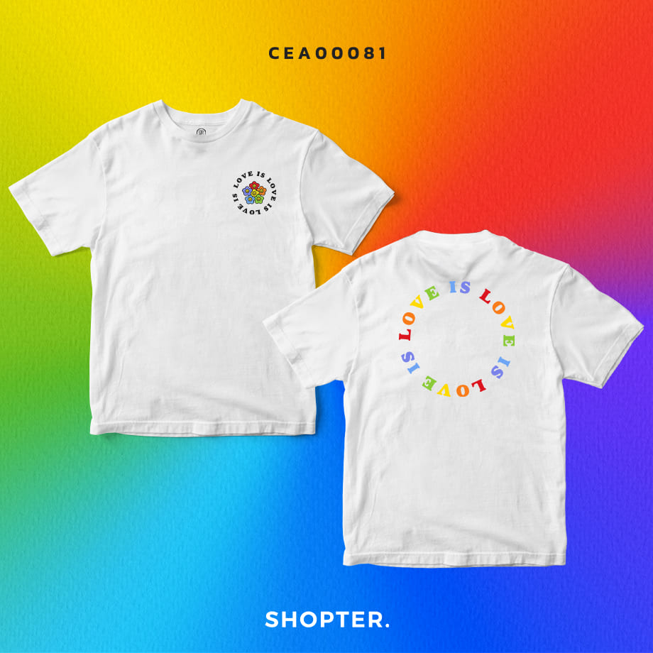 เสื้อยืด พิมพ์ลาย T-SHIRT Love is Love is #PrideCollection CEA00081 #เสื้อยืด #UNBRAND #SHOPTER