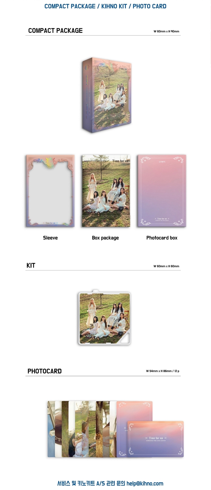 [PRE-ORDER] GFRIEND - 2nd Album "TIME FOR US" (Kihno Album)