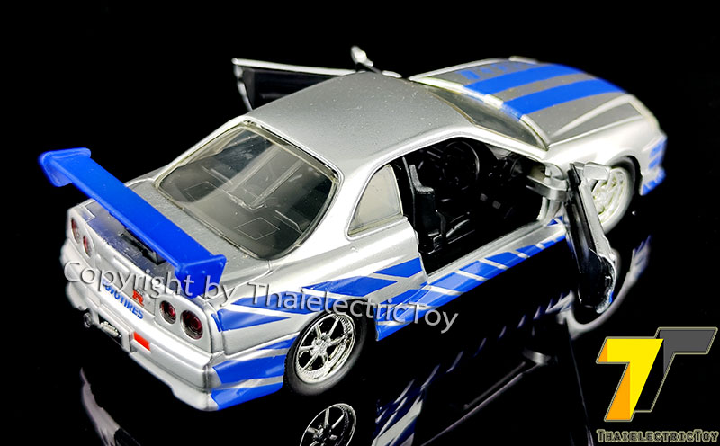 โมเดลรถ Nissan Skyline GT-R (R34) ของไบรอัน โอคอนเนอร์ ขนาด 1:32