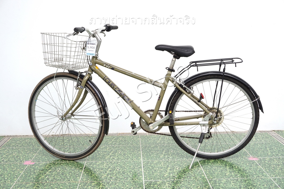 จักรยานแม่บ้านญี่ปุ่น - ล้อ 26 นิ้ว - มีเกียร์ - อลูมิเนียม - Louis Garneau TR-II - สีเขียว [จักรยานมือสอง]