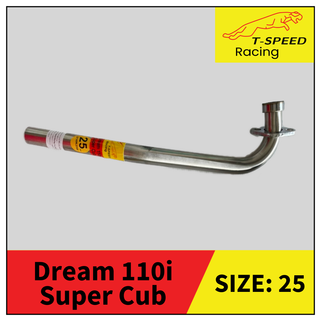 คอท่อ Honda Dream 110i SuperCub 🔩 Stainless steel แท้ เกรด 304 หนา: 1.2 มิลลิเมตร Size 22-25 m.m. ราคา 250 บาท Size 25 m.m. ราคา 250 บาท Size 25-28 m.m. ราคา 350 บาท Size 25-28 m.m.+สปริง ราคา 350 บาท Size 28 m.m. ราคา 300 บาท