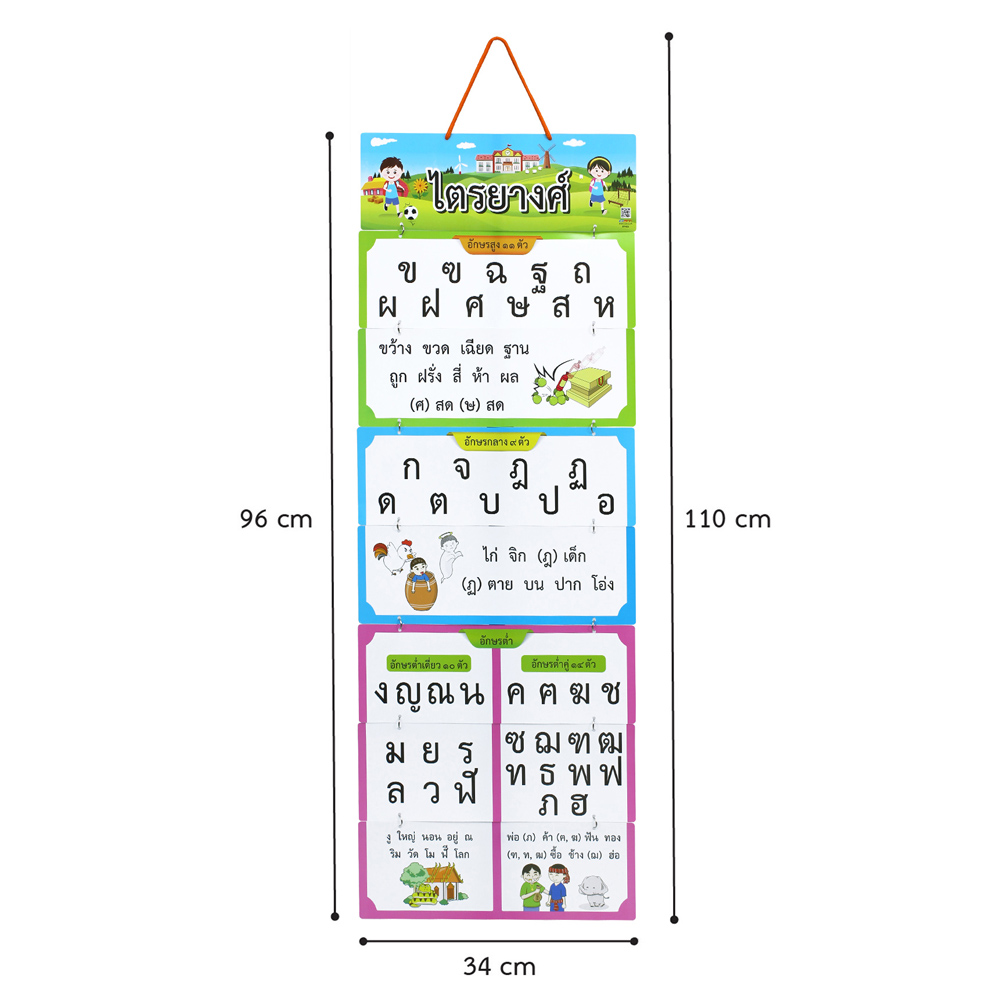 ขนาดสื่อแขวน ชุดไตรยางศ์ ET-623