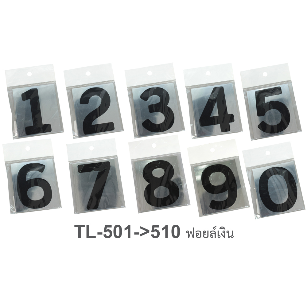 แผ่นตัวเลข 0-9 ขนาด 7x8.1 ซม.