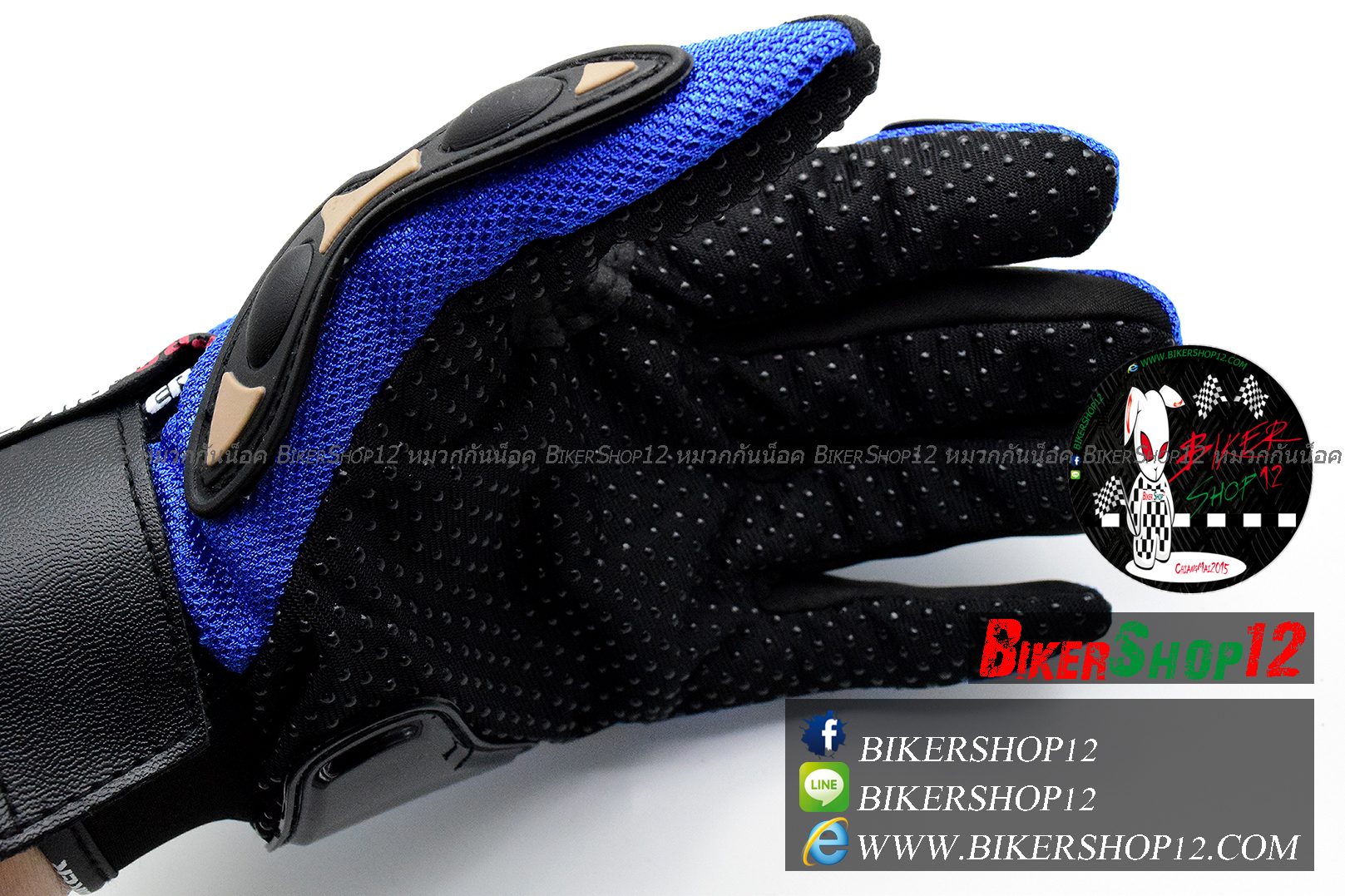 ถุงมือpro-biker สีน้ำเงิน (ราคาพิเศษ)