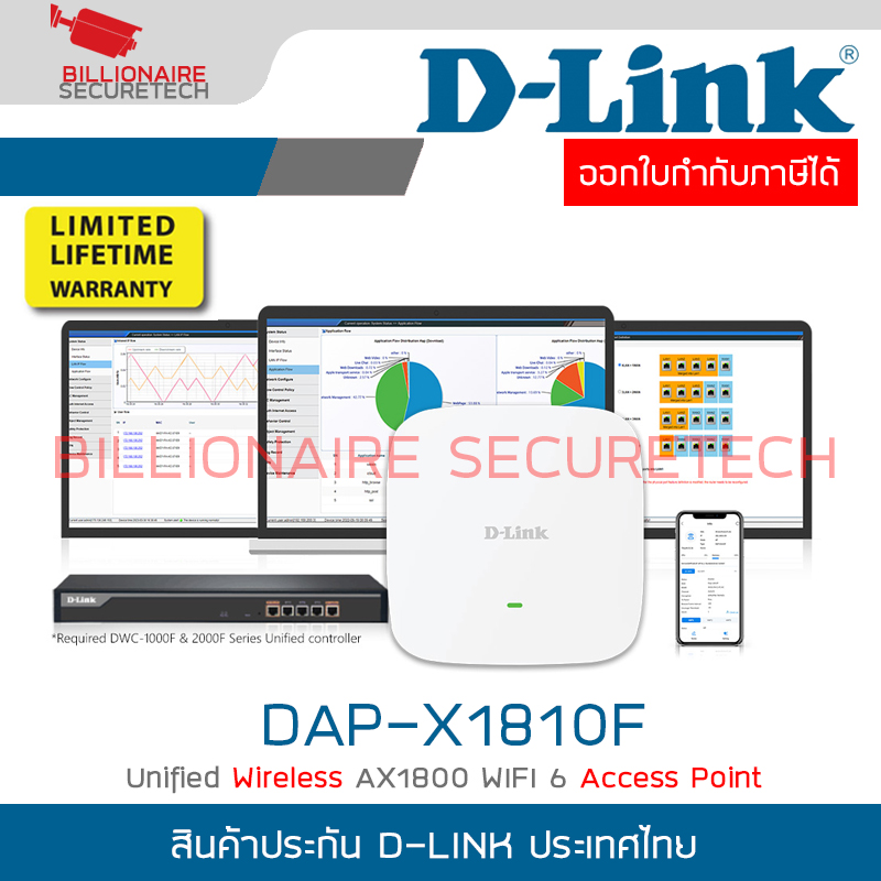 D-LINK DAP-X1810F : Unified Wireless AX1800 WIFI 6 Access Point BY BILLIONAIRE SECURETECH DAP-X1810F