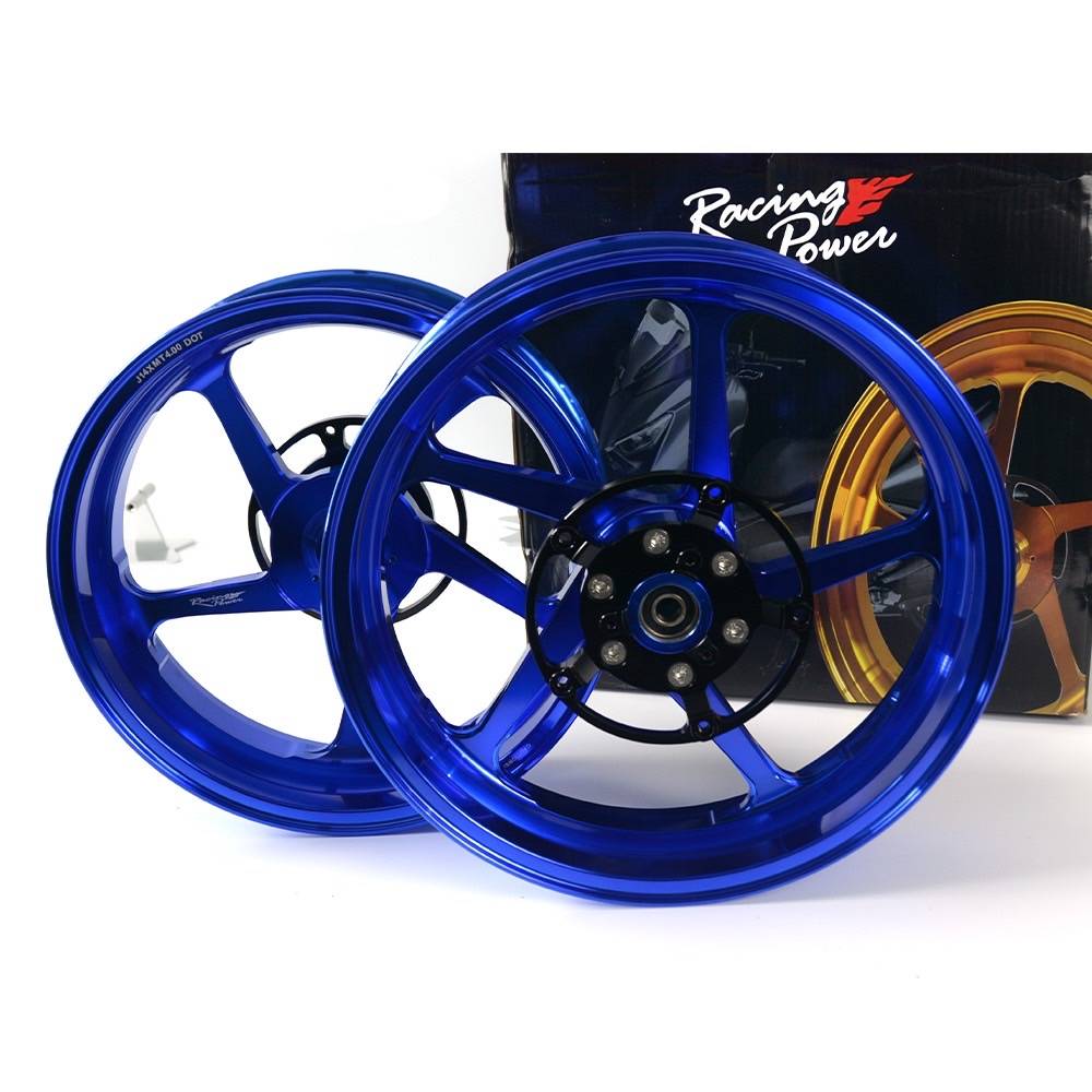 ล้อแม็กXmax Racingpower น้ำหนักเบา แข็งแรง มีประกันสินค้า มีสีทอง แดง น้ำเงิน ดำ ม่วง เขียว