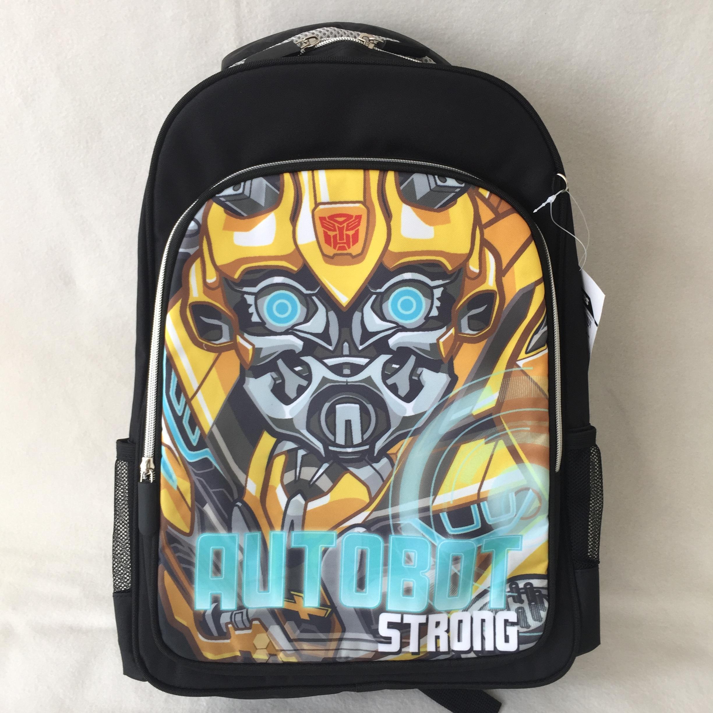 Transformer กระเป๋าเป้ 17 นิ้ว ทรานฟอร์มเมอร์ ออร์โต้บอท กระเป๋าใส่หนังสือ กระเป๋าสะพาย กระเป๋านักเรียน กระเป๋าเด็ก Transformer Autobot Backpack School Bag ดำ