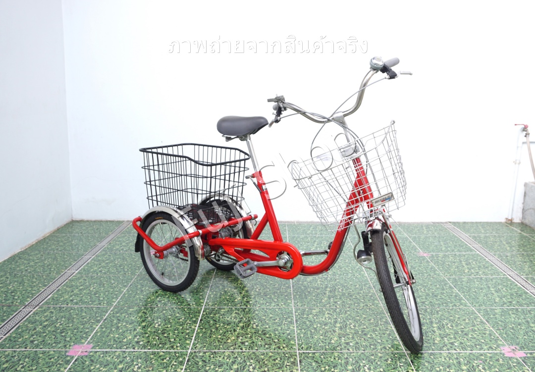 จักรยานสามล้อญี่ปุ่น - ล้อ 20/16 นิ้ว - ไม่มีเกียร์ - Beneroll - สีแดง [จักรยานมือสอง]