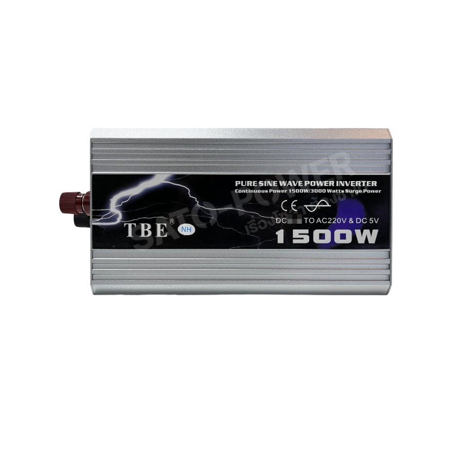 TBE PURE SINE WAVE POWER INVERTER TBE-1500W ระบบ 12V และ 24V อินเวอร์เตอร์ เครื่องแปลงไฟ อินเวอเตอร์ เเปลงไฟจากเเบตเตอรี่รถยนต์เป็นไฟบ้าน