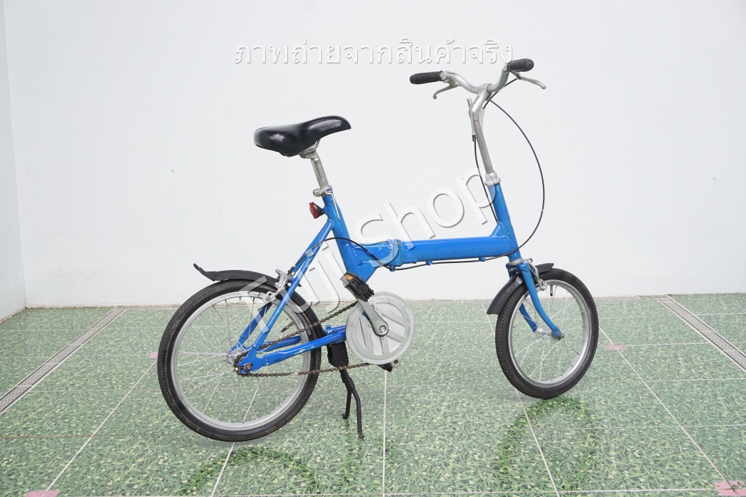 จักรยานพับได้ญี่ปุ่น - ล้อ 16 นิ้ว - ไม่มีเกียร์- อลูมิเนียม - สีน้ำเงิน [จักรยานมือสอง]