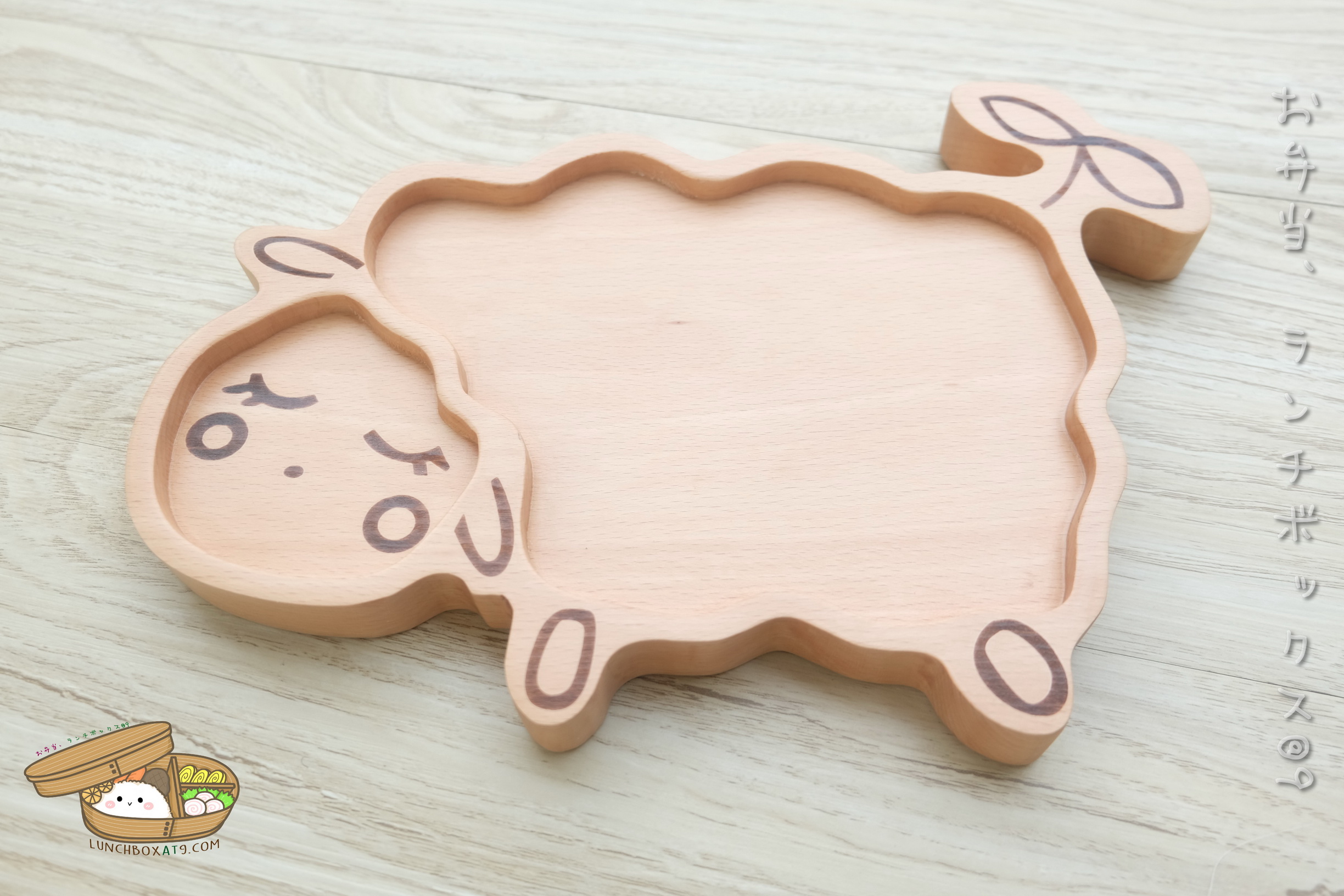 Japanese Sheep Plate Tray Dish - ถาดไม้ญี่ปุ่นรูปแกะ
