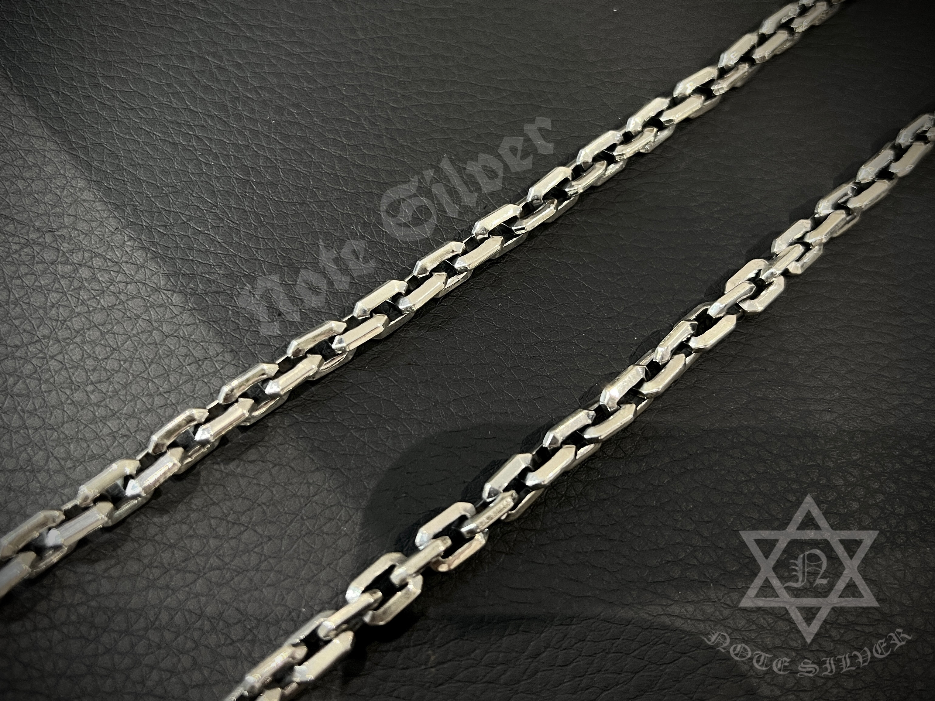 สร้อยคอเงินแท้ลายโซ่คชกริตตัดเหลี่ยม 20" Sterling Silver 925 NSNL3120