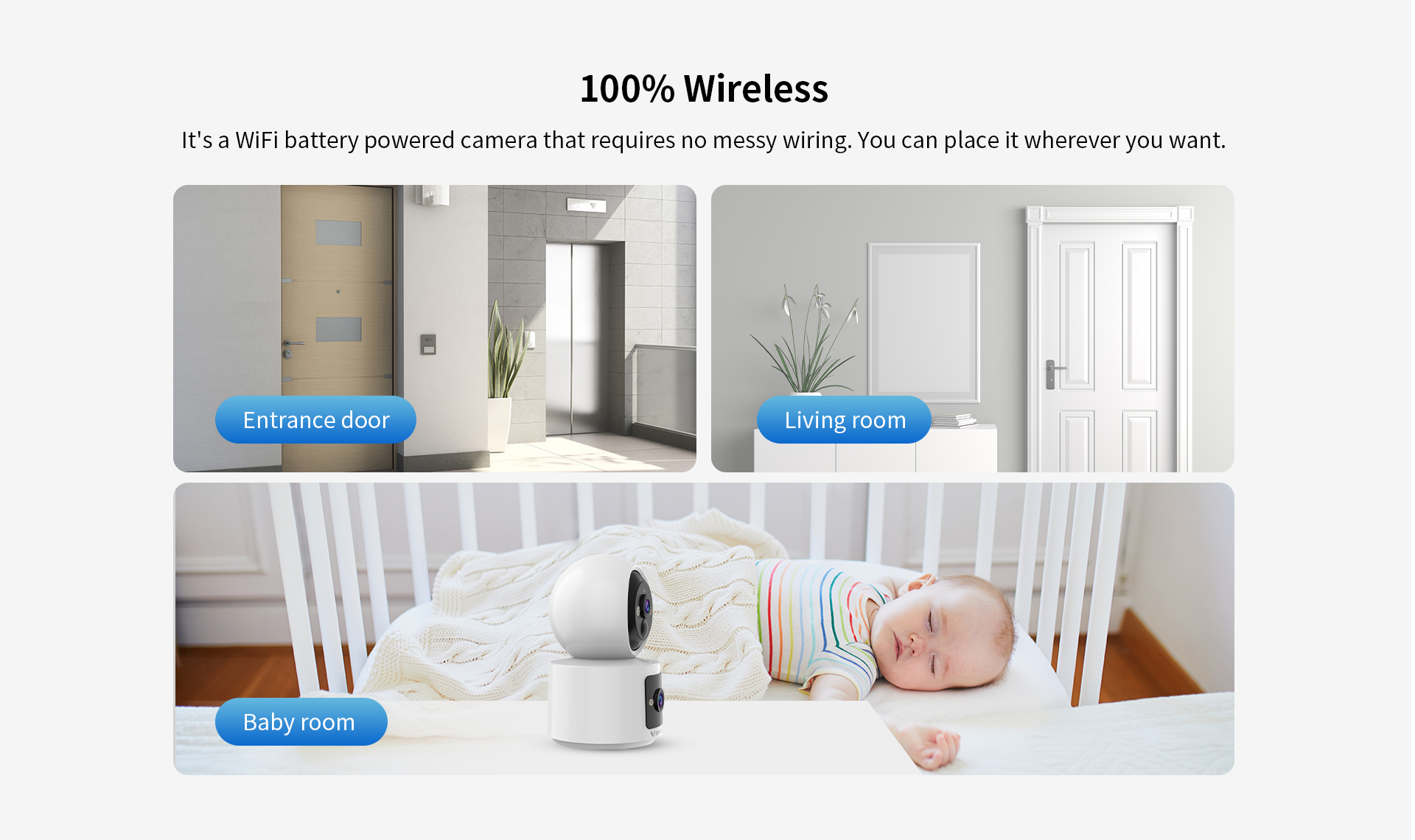 Vstarcam CB90DR กล้องวงจรปิดระบบ IP WIFI 3 MP Color Night Vision มี BATTERY 5000mAh กล้องเลนส์คู่ มีไมค์และลำโพงในตัว BY BILLIONAIRE SECURETECH CB90DR