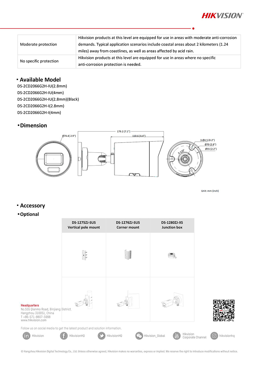 HIKVISION DS-2CD2066G2H-I (2.8/4 mm.) กล้องวงจรปิด IP CAMERA 6MP Acusense Darkfighter BY BILLIONAIRE SECURETECH DS-2CD2066G2H-I