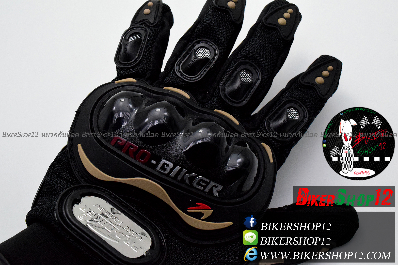 ถุงมือpro-biker สีดำ (ราคาพิเศษ)