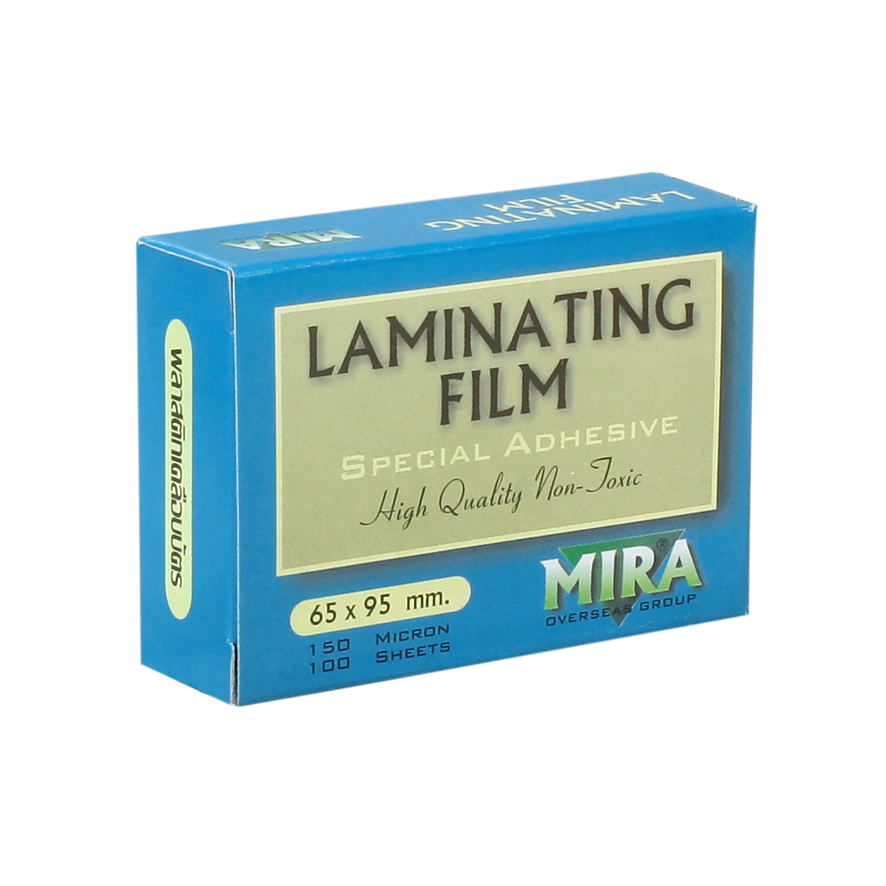 พลาสติกเคลือบบัตร 6.5x9.5ซม. หนา 150ไมครอน MIRA