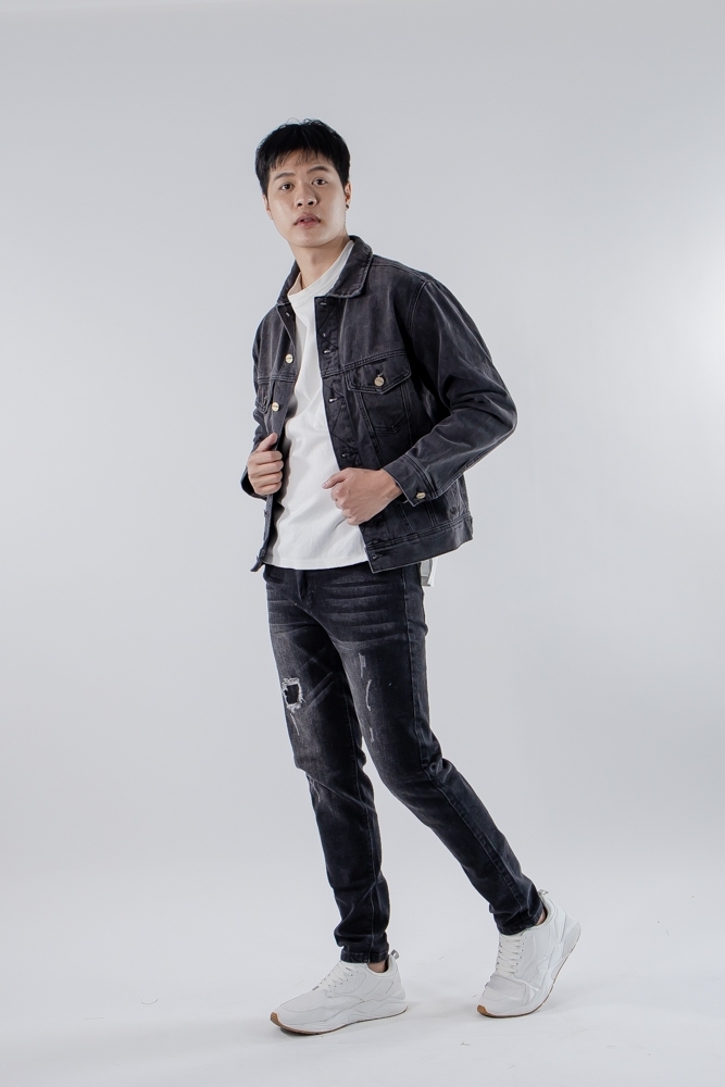 เสื้อยีนส์แจ๊กเก็ต แขนยาวผู้ชาย