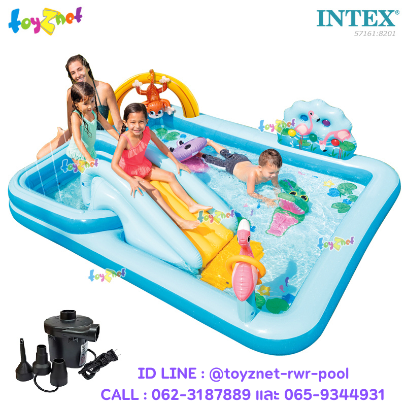 Intex Jungle Adventure Play Center 2.57x2.16x0.84 m no.57161 + Electric Air Pump