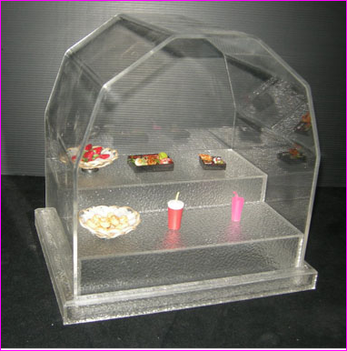 กล่องอะคริลิคครอบขนมจิ๋วพร้อมชั้นวาง