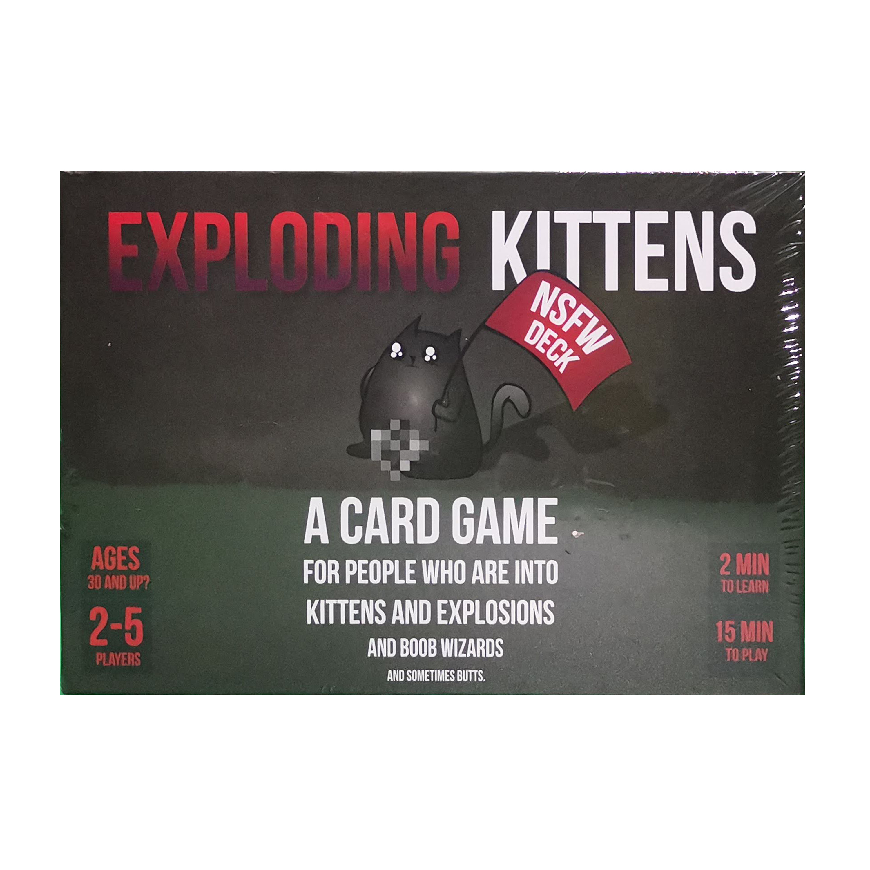 Game Card Exploding Kittens Black NSFW Deck Edition Box เกมส์การ์ดแมวระเบิด กล่องดำ เกมกระดานเล่นได้หลายคน