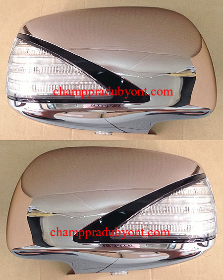 ครอบกระจกมองข้างมีไฟ TOYOTA INNOVA 12-16 FITT ลายเบนซ์ มีไฟส่องพื้น