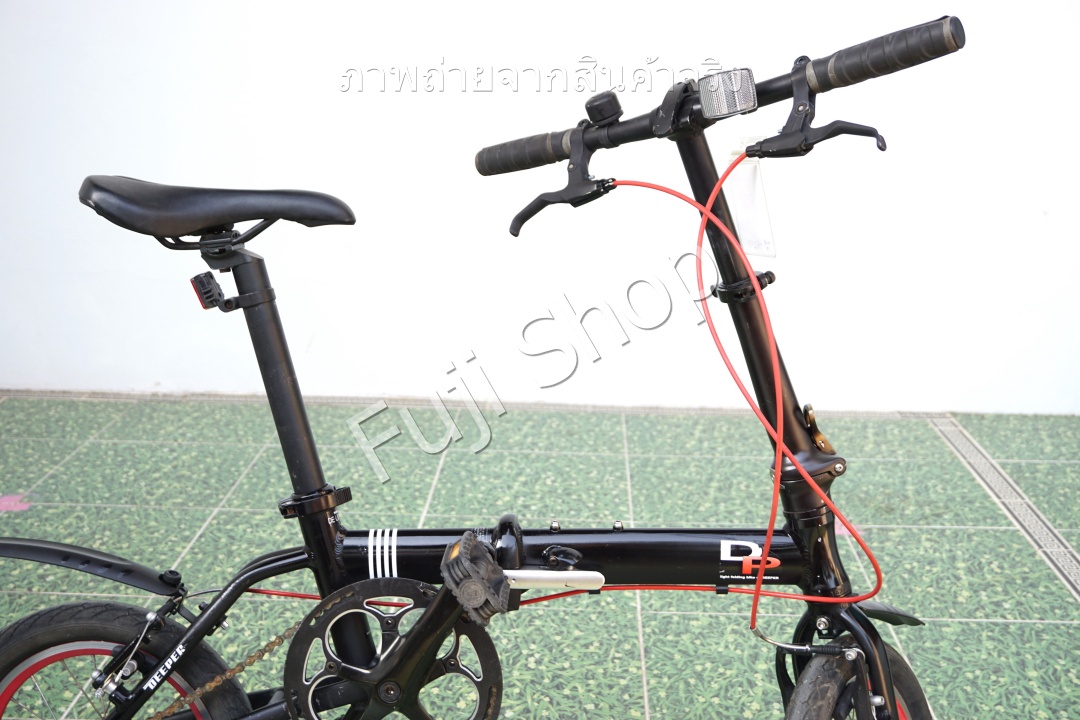 จักรยานพับได้ญี่ปุ่น - ล้อ 14 นิ้ว - ไม่มีเกียร์ - อลูมิเนียม - Deeper DE-Light8 - สีดำ [จักรยานมือสอง]