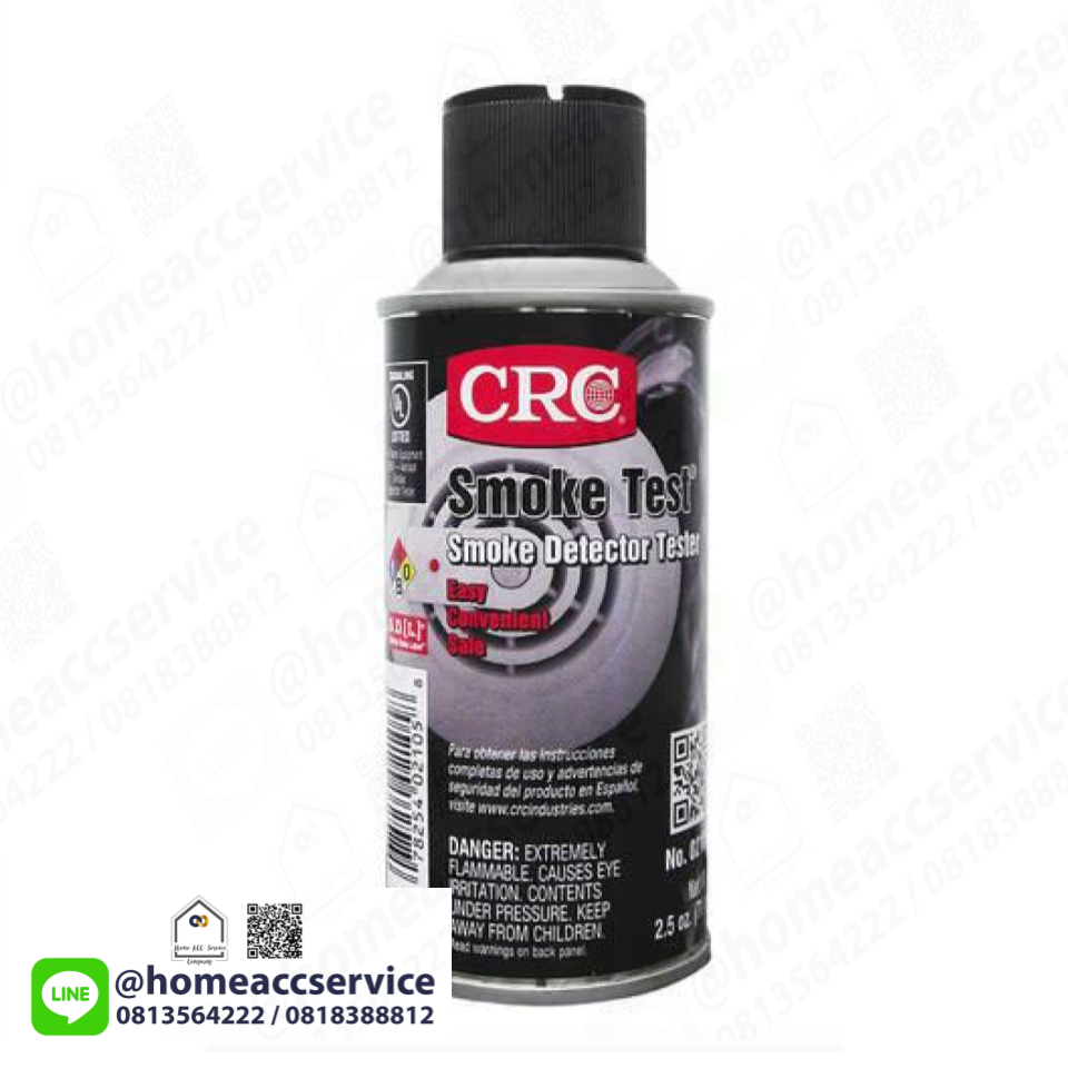 สเปรยควันเพื่อทดสอบเครื่องตรวจจับควัน CRC Smoke Test® ไม่เป็นพิษและไม่ทำลายเพดานและวงจรเครื่องตรวจจับควันไฟ 2.5 Oz 71 g