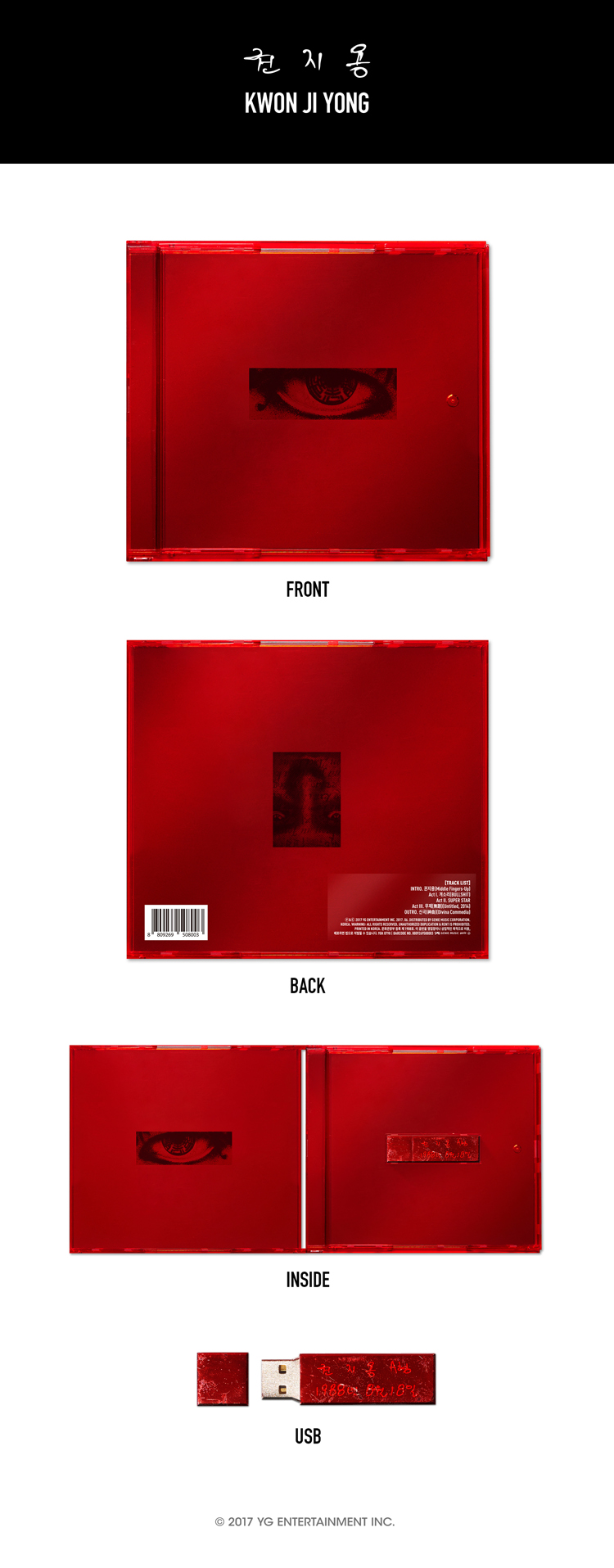 [PRE-ORDER] G-DRAGON - Album "KWON JI YONG" (USB 4GB)