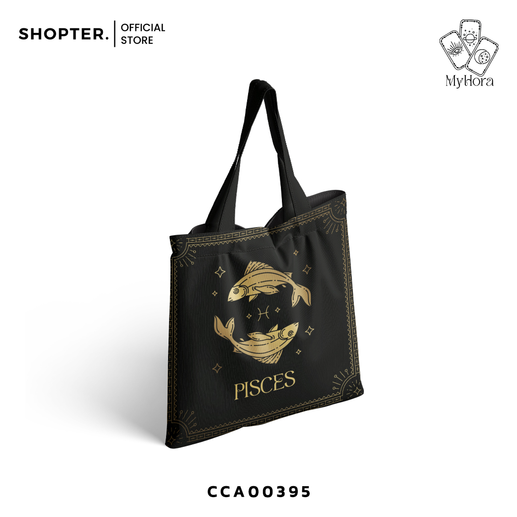 กระเป๋า ลาย Pisces (ราศีมีน) 🐟 The Zodiac Collection 😊 รหัส CCA00395 #MyHora #กระเป๋าผ้า