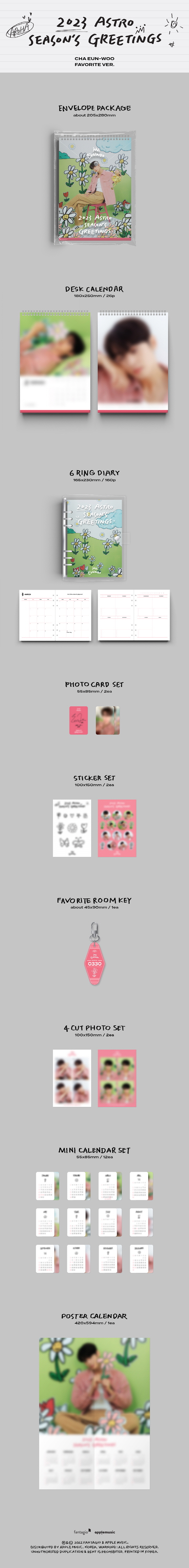 [PRE-ORDER] CHA EUN WOO (ASTRO) - 2023 Season's Greetings (Favorite ver.)