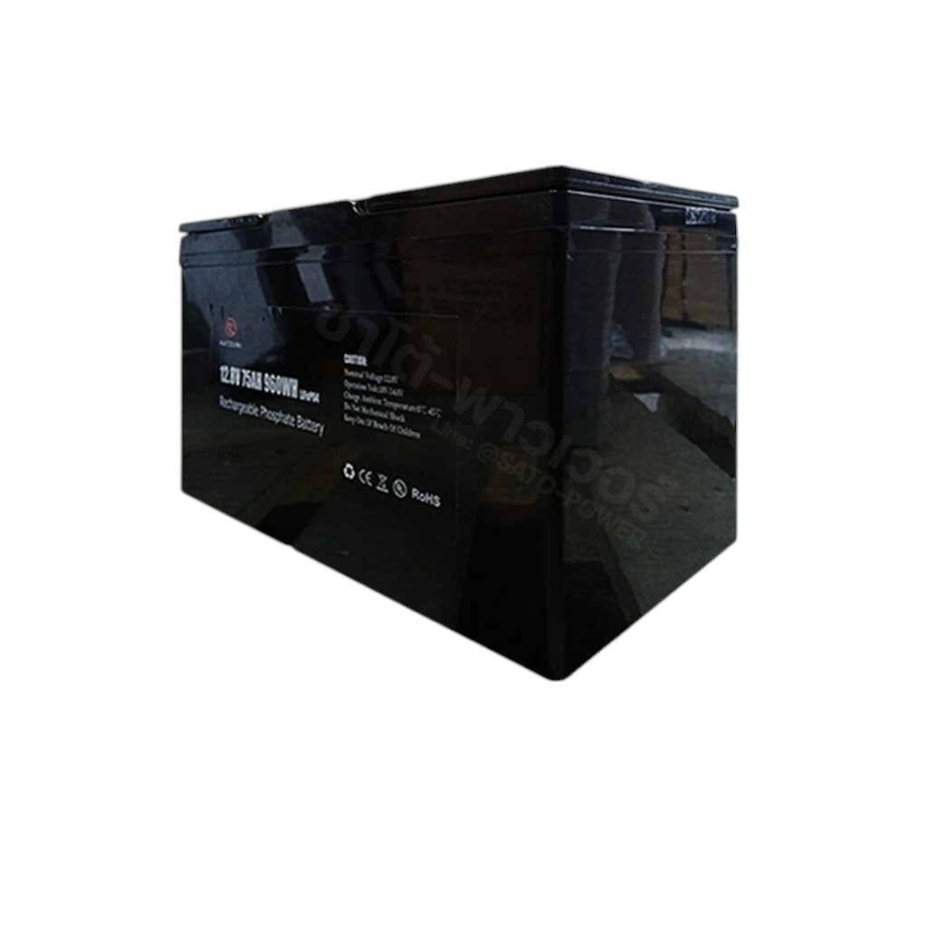 แบตเตอรี่ลิเธียมไอออนฟอสเฟส / Rechargeable Phosphate Battery 12.8V 75Ah 960WH แบตเตอรี่ ลิเทียม ไอออน ฟอสเฟส แบตลิเทียม