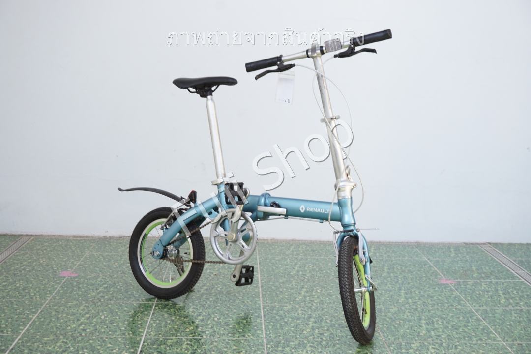 จักรยานพับได้ญี่ปุ่น - ล้อ 14 นิ้ว - ไม่มีเกียร์ - อลูมิเนียม - Renault - สีฟ้า [จักรยานมือสอง]