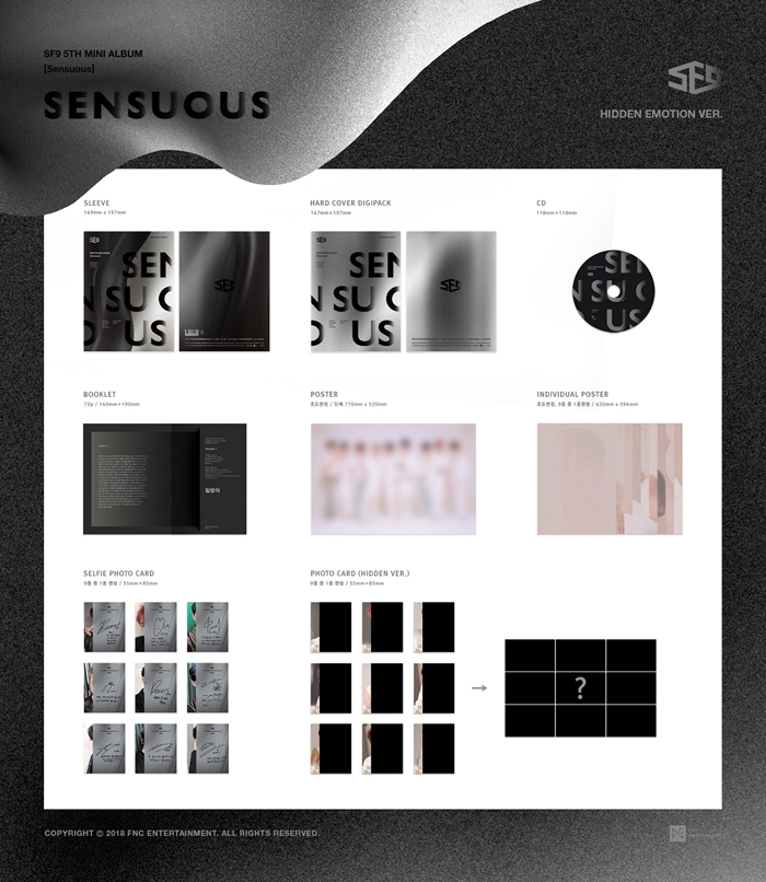 [PRE-ORDER] SF9 - 5th Mini Album "SENSUOUS" (HIDDEN EMOTION Ver.)