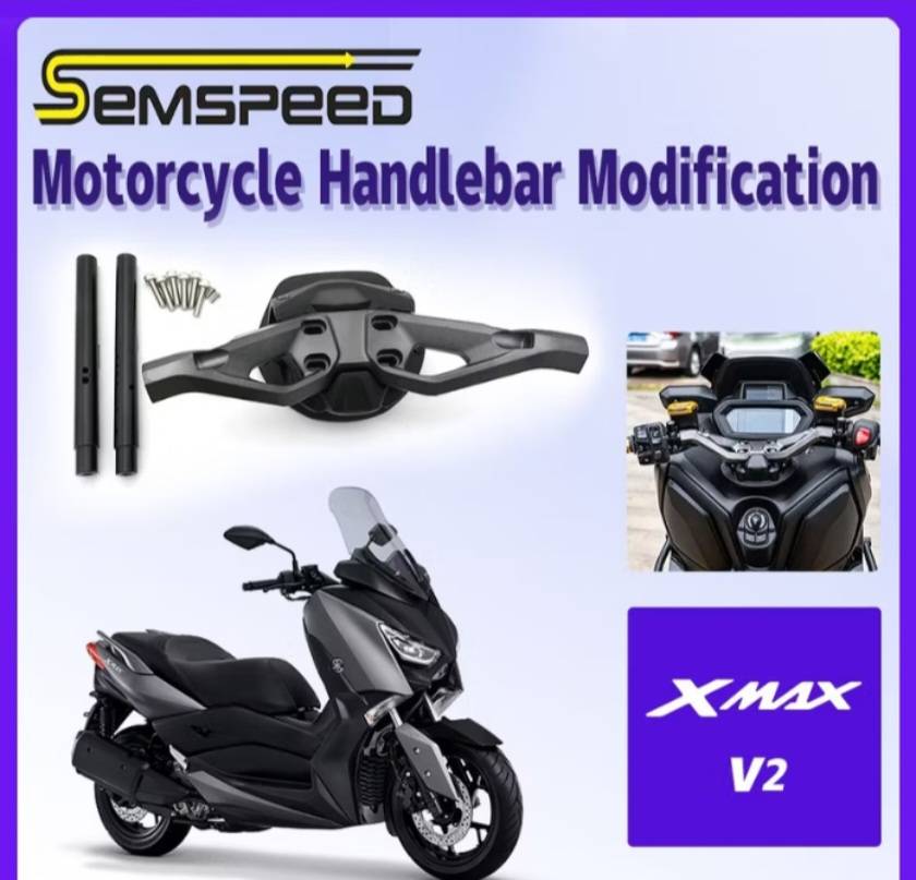 แฮนด์บาร์รถจักรยานยนต์【SEMSPEED】สําหรับ Yamaha XMAX v2 2023-2024 ราคา2450
