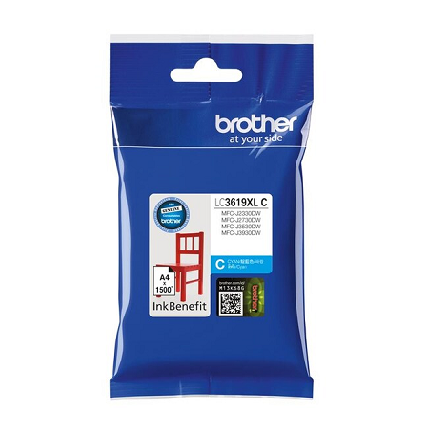 ตลับหมึกอิงค์เจ็ท BROTHER LC-3619XLC - สีฟ้า