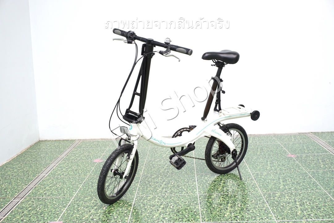 จักรยานพับได้ญี่ปุ่น - ล้อ 16 นิ้ว - มีเกียร์ - อลูมิเนียม - Dahon Nuwave D6 - สีขาว [จักรยานมือสอง]