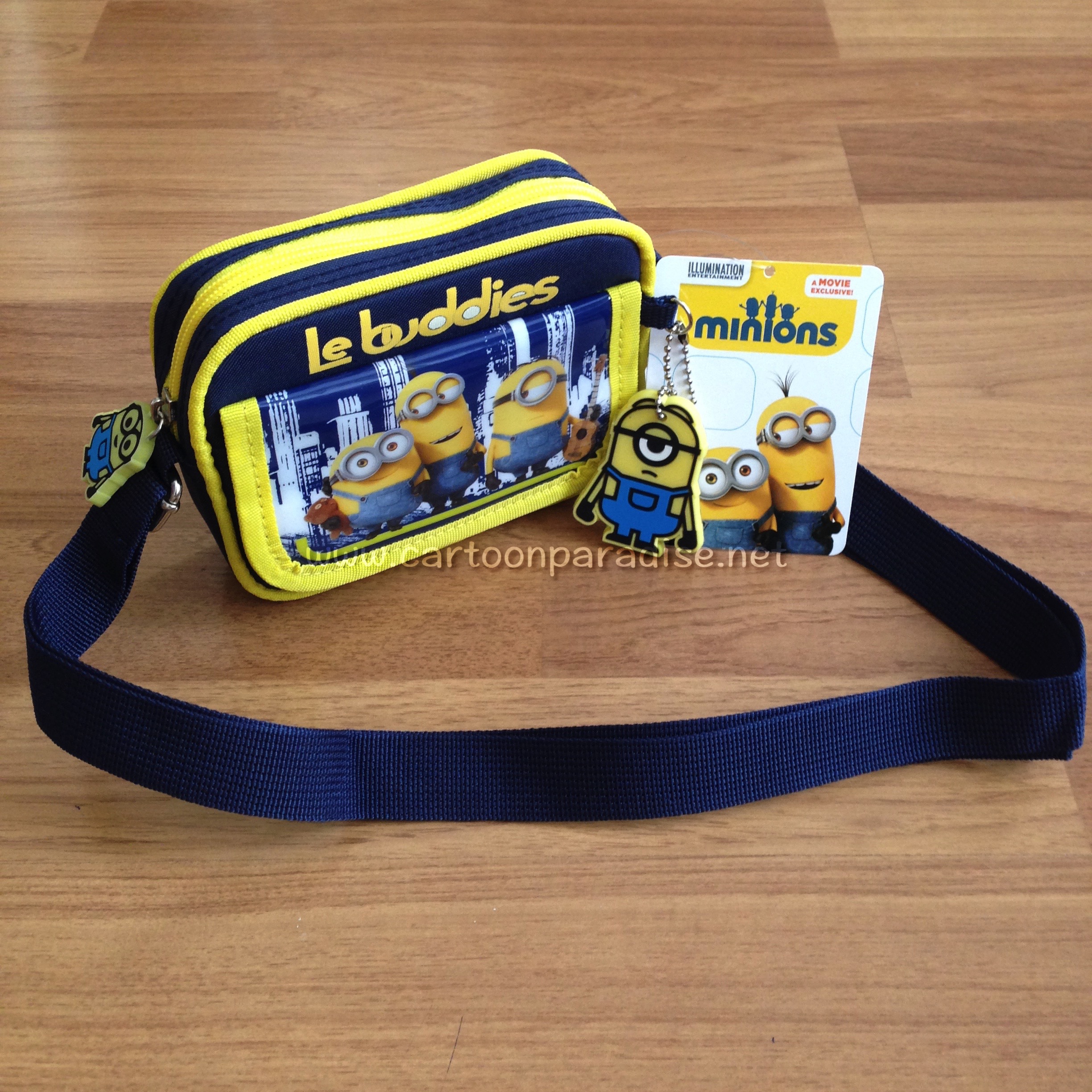 กระเป๋าสะพายข้าง กระเป๋าคล้องคอ 4.5 นิ้ว เดสพิคเคเบิ้ลมี มินเนี่ยน Despicable Me Minion Le Buddies Shoulder Bag Sling Bag