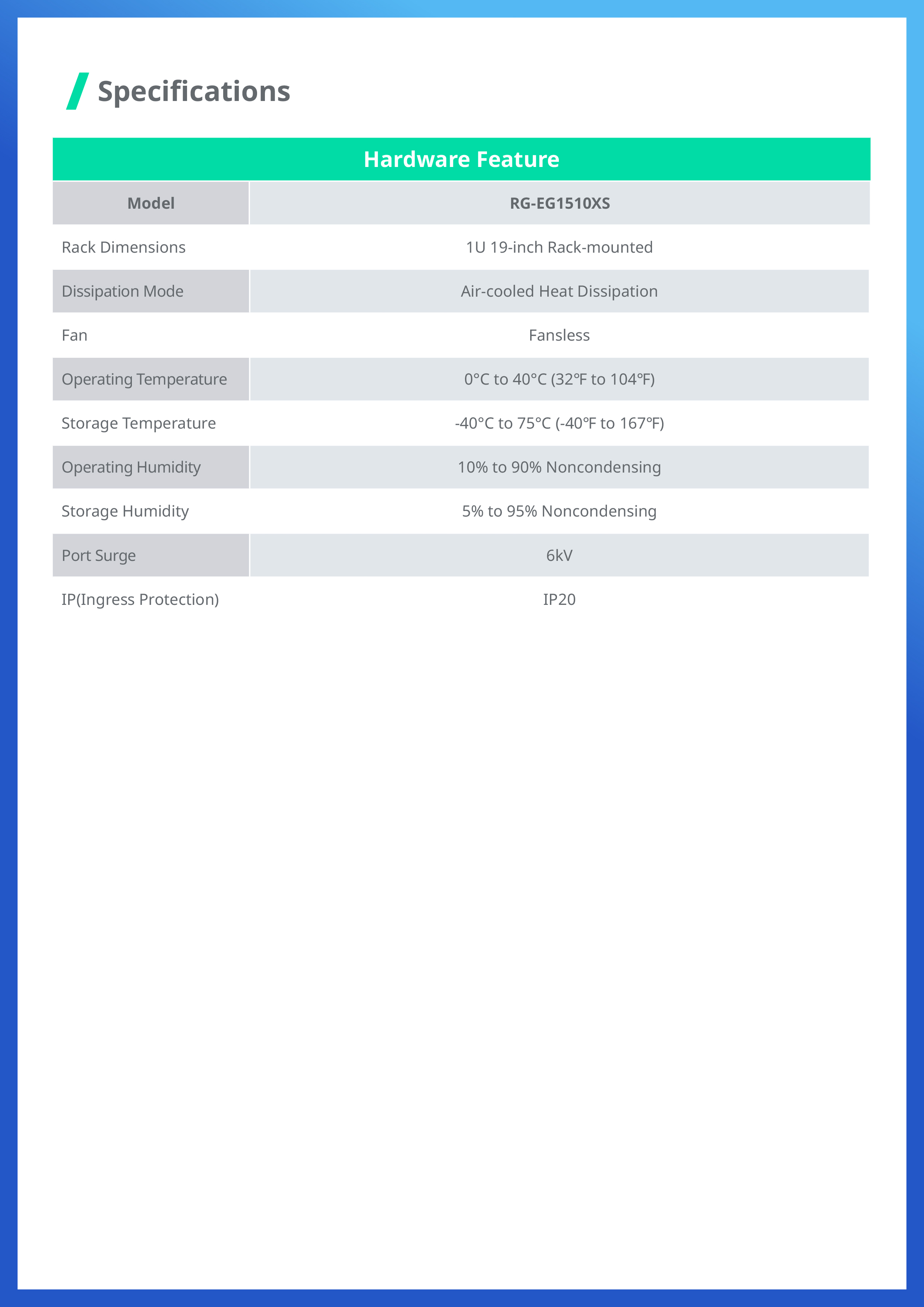 RUIJIE RG-EG1510XS: EG FLAGSHIP ROUTER, 1500 Client User, IPsec VPN 1,000 Tunnels, 4 Gbps BY BILLIONAIRE SECURETECH RG-EG1510XS