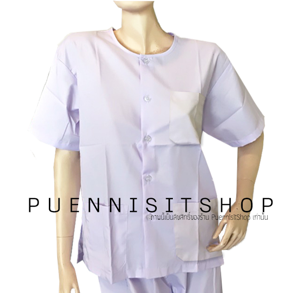 เสื้อขาวปฎิบัติธรรมชาย - หญิง (แขนสั้น)