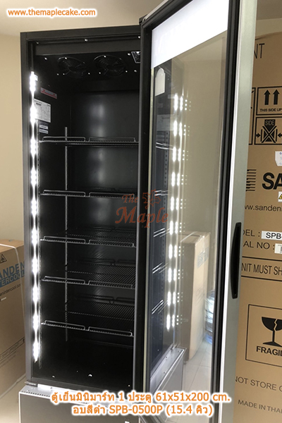 ตู้แช่เครื่องดื่ม 1 ประตู อบสีดำ SANDEN รุ่น SPB-0500P