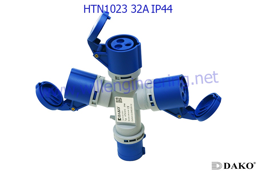 HTN 1023 ปลั๊กตัวเมีย3ทาง 2P+E 16A 230V IP44 6h