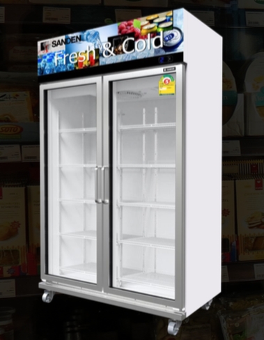 ตู้แช่ 2 ประตู Sanden intercool YEM-1105P ขนาด 1000ลิตร ใหญ่พิเศษ