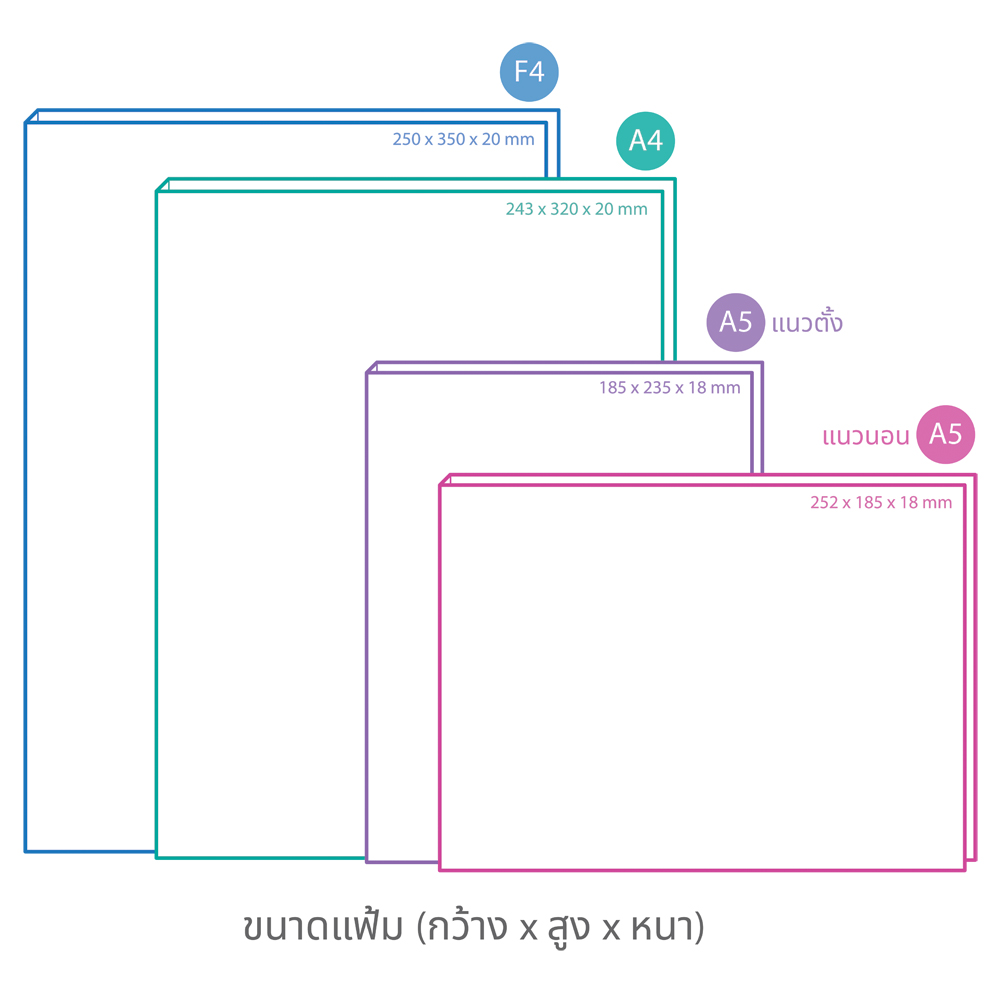 แฟ้มหนีบ 800 ไมครอน สีเข้มพิมพ์สกรีน