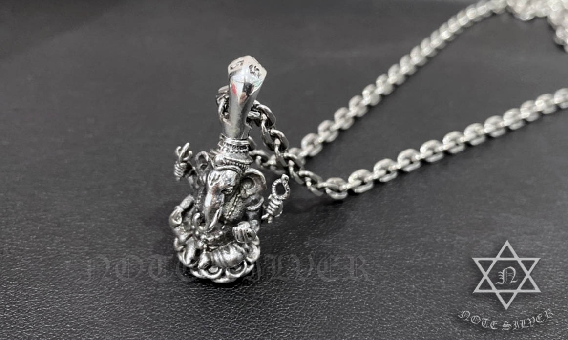 จี้เงินแท้ องค์พิฆเนศ หูหมุนได้ Sterling Silver 925 NSPD2369
