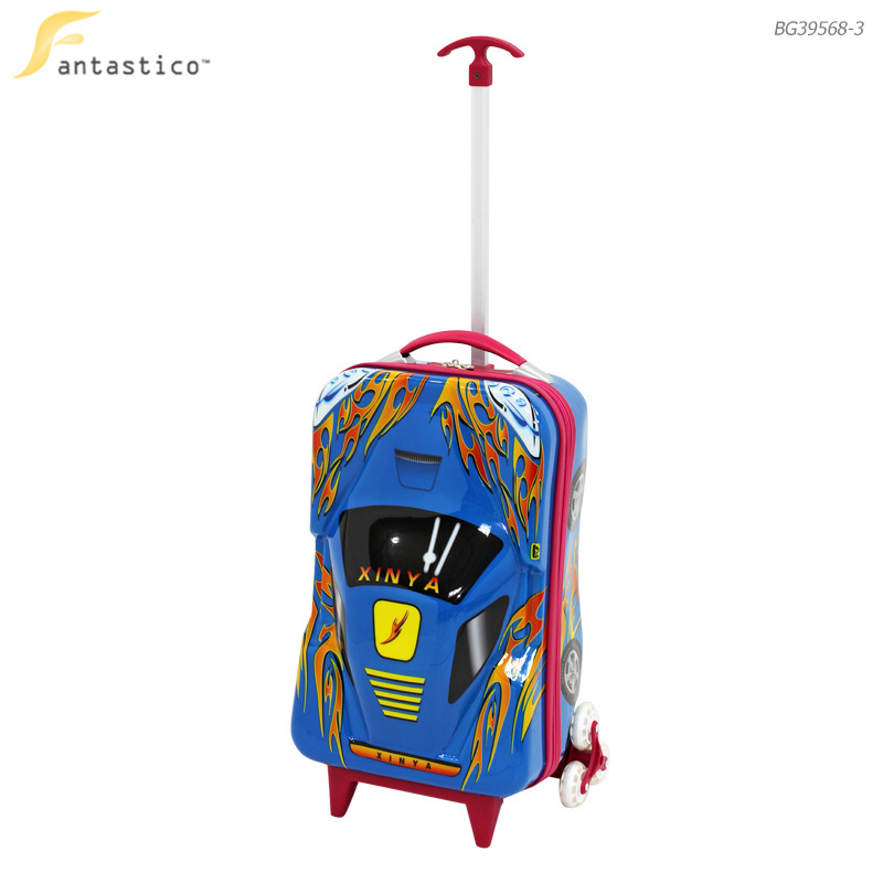 Fantastico 18in Blue Racing Car Kid Suitcase No.BG39568-3