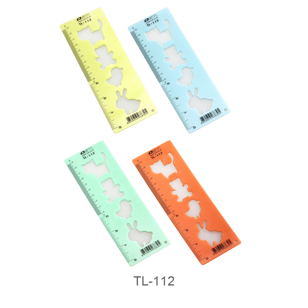 ไม้บรรทัดเทมเพลต 6.8x19ซม. ไอคอน TL-112