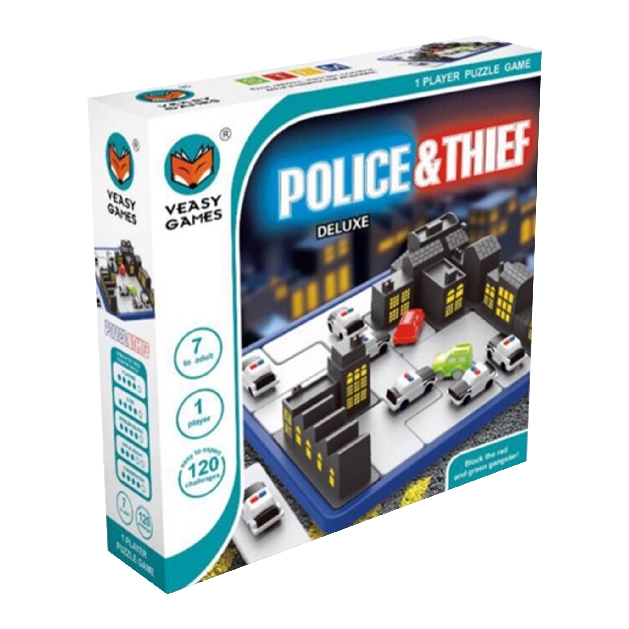 Game Puzzle Police & Thief Road Block Creative Pattern Logic Brain Education Toy เกมตำรวจจับผู้ร้าย เกมปริศนา ฝึกความคิด พัฒนาIQ สมาธิ