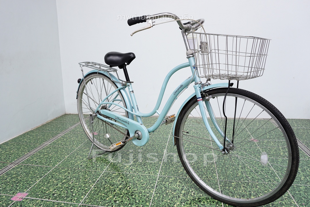 จักรยานแม่บ้านญี่ปุ่น - ล้อ 26 นิ้ว - ไม่มีเกียร์ - Pom Ponette - สีฟ้า [จักรยานมือสอง]