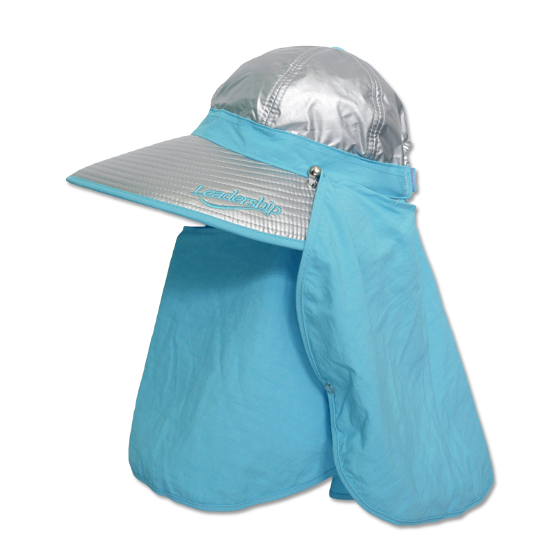 หมวกกันUV กันยูวี หมวกปิดหน้า ปิดคอ สีฟ้า มีผ้า2ชิ้น หมวกคลุมหน้า by Season Tales